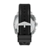 Ensemble montre et bracelet chronographe noir en silicone Machine