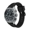 Ensemble montre et bracelet chronographe noir en silicone Machine