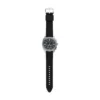 Ensemble montre et bracelet chronographe noir en silicone Machine