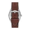 Ensemble montre et bracelet Everett à trois aiguilles avec date, en cuir marron