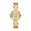 Ensemble montre et bracelet Karli à trois aiguilles doré