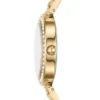 Ensemble montre et bracelet Karli à trois aiguilles doré
