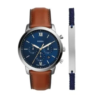 Ensemble montre et bracelet Neutra Chronograph en cuir de maroquinerie