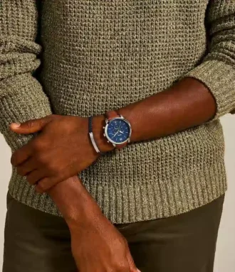 Ensemble montre et bracelet Neutra Chronograph en cuir de maroquinerie