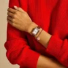 Ensemble montre et bracelet Raquel à trois aiguilles avec date, cuir marron moyen