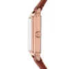 Ensemble montre et bracelet Raquel à trois aiguilles avec date, cuir marron moyen