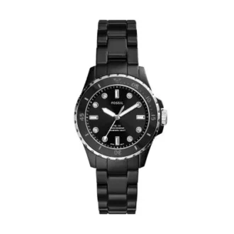 FB-01 Montre à trois aiguilles en céramique noire