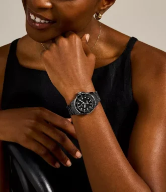 FB-01 Montre à trois aiguilles en céramique noire