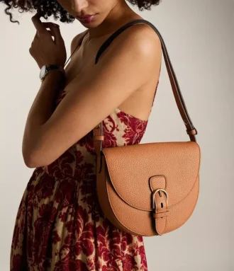 Grand sac à bandoulière à rabat en cuir Everleigh