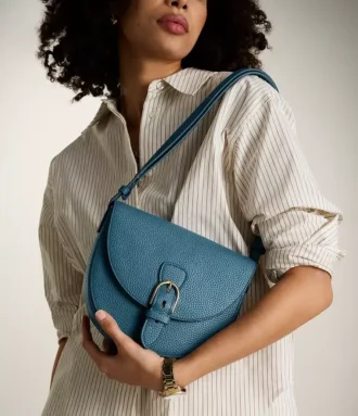 Grand sac à bandoulière à rabat en cuir Everleigh