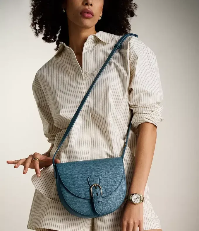 Grand sac à bandoulière à rabat en cuir Everleigh