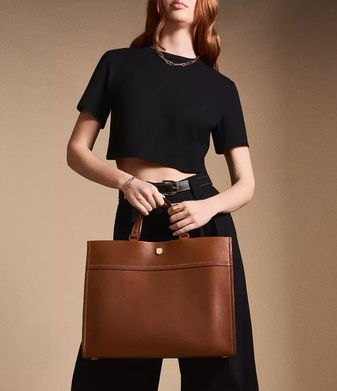 Grand sac fourre-tout en cuir Gemma