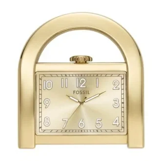 Horloge de bureau Harwell à trois aiguilles dorées