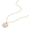 Libra Sutton Zodiac Collier pendentif en acier inoxydable doré et nacre rose