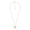 Libra Sutton Zodiac Collier pendentif en acier inoxydable doré et nacre rose