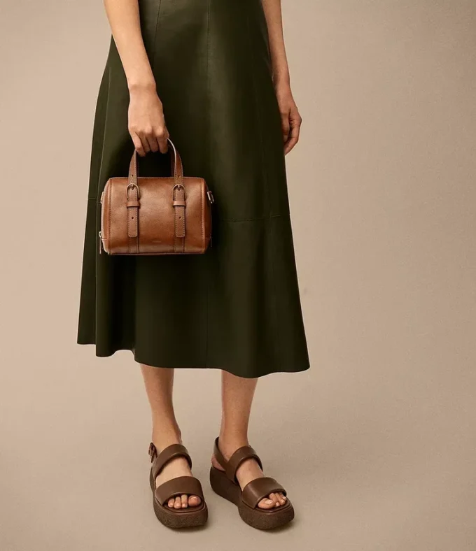Mini sac à main en cuir Carlie