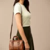 Mini sac à main en cuir Carlie