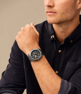 Montre automatique Bronson en acier inoxydable fumé