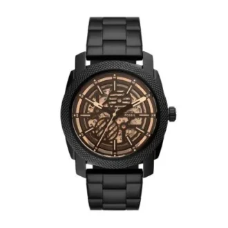Montre automatique en acier inoxydable noir Montre automatique en acier inoxydable noir