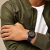 Montre automatique en acier inoxydable noir