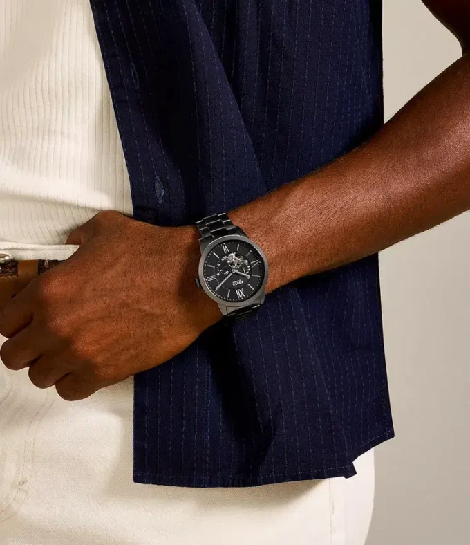 Montre automatique Townsman en acier inoxydable fumé
