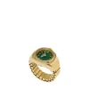 Montre bague à deux aiguilles en acier inoxydable doré Montre bague à deux aiguilles en acier inoxydable doré