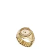 Montre bague à deux aiguilles en acier inoxydable doré Montre bague à deux aiguilles en acier inoxydable doré