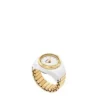 Montre bague à deux aiguilles en acier inoxydable doré Montre bague à deux aiguilles en acier inoxydable doré