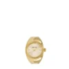 Montre bague à deux aiguilles en acier inoxydable doré Montre bague à deux aiguilles en acier inoxydable doré