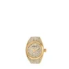 Montre bague à deux aiguilles en acier inoxydable doré Montre bague à deux aiguilles en acier inoxydable doré