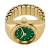Montre bague à deux aiguilles en acier inoxydable doré Montre bague à deux aiguilles en acier inoxydable doré