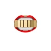 Montre bague à deux aiguilles en acier inoxydable doré Montre bague à deux aiguilles en acier inoxydable doré