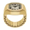 Montre-bague Harlow Montre à deux aiguilles en acier inoxydable doré