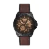 Montre Bronson automatique en cuir LiteHide™ marron