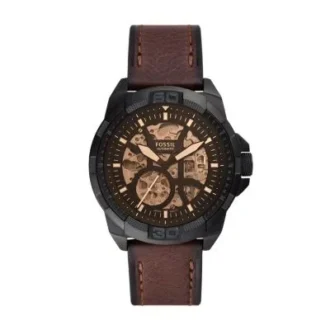 Montre Bronson automatique en cuir LiteHide™ marron