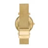 Montre Carlie automatique en acier inoxydable doré avec bracelet maille