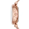 Montre Carlie Mini automatique en acier inoxydable doré rose avec bracelet en maille