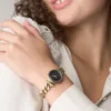 Montre Carlie à trois aiguilles en acier inoxydable doré Montre Carlie à trois aiguilles en acier inoxydable doré