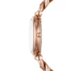 Montre Carlie à trois aiguilles en acier inoxydable doré rose