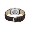 Montre Carraway automatique en cuir croco marron