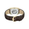 Montre Carraway automatique en cuir croco marron