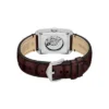 Montre Carraway automatique en cuir croco marron