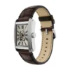 Montre Carraway automatique en cuir croco marron