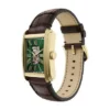 Montre Carraway automatique en cuir croco marron