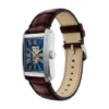 Montre Carraway automatique en cuir croco marron