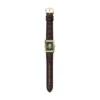 Montre Carraway automatique en cuir croco marron