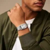 Montre Carraway à trois aiguilles en acier inoxydable