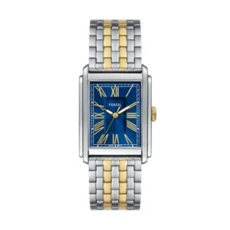 Montre Carraway à trois aiguilles en acier inoxydable bicolore