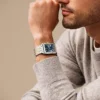 Montre Carraway à trois aiguilles en acier inoxydable bicolore