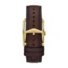 Montre Carraway à trois aiguilles en cuir croco marron
